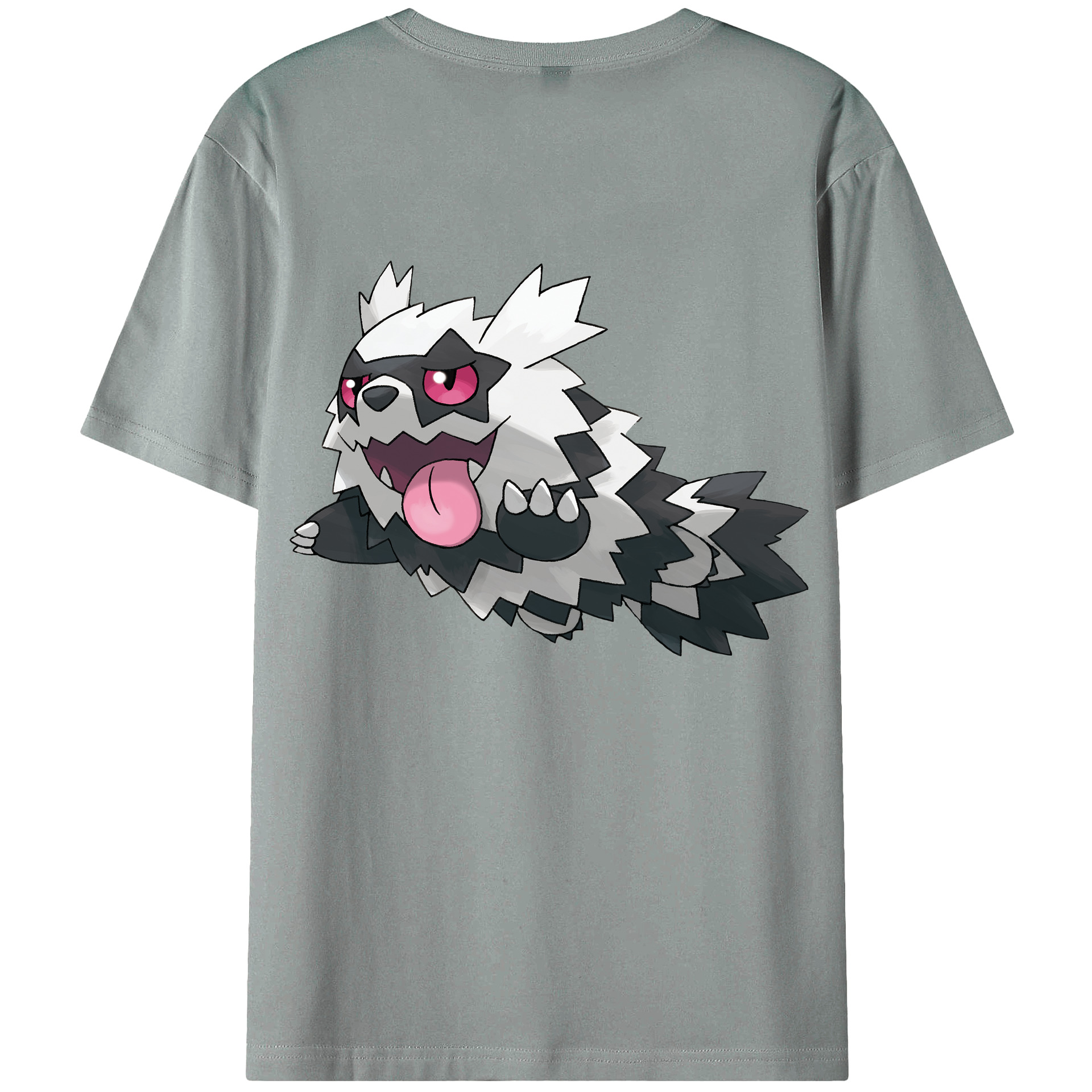 （画像用） ポケットモンスター Pokémon 綿100％ メンズ半袖Tシャツ（バックプリント） 通気性